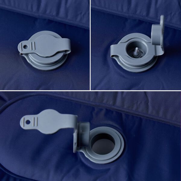 vidaXL Uppbl&aacute;sanleg &Uacute;tilegud&yacute;na me&eth; P&uacute;&eth;a f. 1 manneskju D&ouml;kkbl&aacute;tt