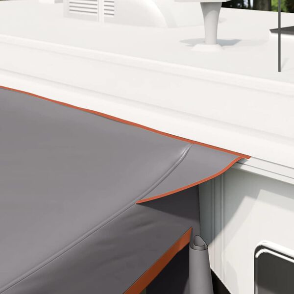 vidaXL Afturhleratjald Gr&aacute;r og appels&iacute;nugulur 285 x 255 x 245 cm taft