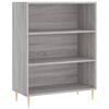 vidaXL B&oacute;kahilla Gr&aacute;ir Sonoma Eik 69,5x32,5x90 cm Samsettur Vi&eth;ur