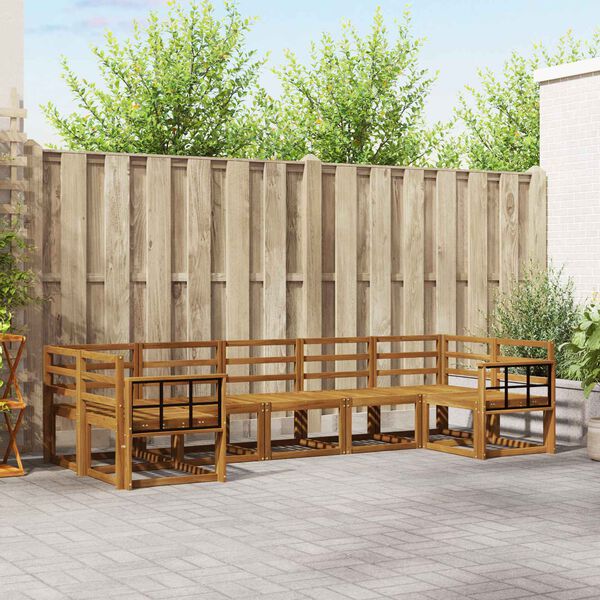 vidaXL &Uacute;ti s&oacute;fasett 7 pcs N&aacute;tt&uacute;rulegur Hrein akas&iacute;utr&eacute;