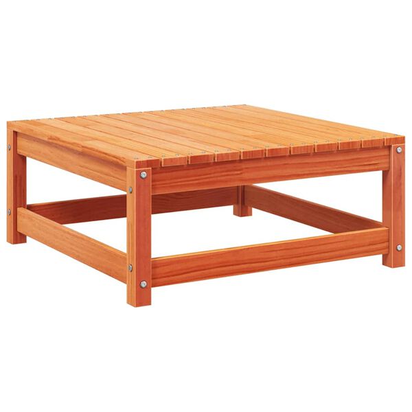 vidaXL Fótskemill í Garðinn með Sessu Vaxbrúnn Gegnheil Fura