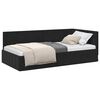 vidaXL Hornr&uacute;m ramma me&eth; h&ouml;fu&eth;gafl Svartur 90 cm x 200 cm Flauel
