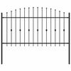 vidaXL Sp&iacute;kfence Asten Svartur 200 x 150 cm Dufth&uacute;&eth;a&eth; st&aacute;l