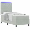 vidaXL LED Box Spring R&uacute;m me&eth; d&yacute;nu Lj&oacute;sgr&aacute;r 80 x 200 cm d&uacute;kur