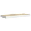 vidaXL Vegghengdar Hillur 4 stk. Eikarlitur & Hv&iacute;tur 60x23,5x3,8cm MDF