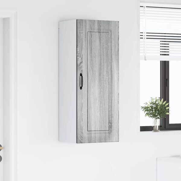 vidaXL Eldh&uacute;s sk&aacute;pur me&eth; geymslu Kalmar Gr&aacute;r Sonoma 40 x 31 x 100 cm