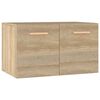 vidaXL Veggsk&aacute;pur Sonoma Eik 60x36,5x35 cm Samsettur Vi&eth;ur