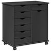 vidaXL Hj&oacute;lask&aacute;pur me&eth; hj&oacute;l Gr&aacute;r 63,5 x 39 x 65,5 cm &THORN;&eacute;tt furutr&eacute;