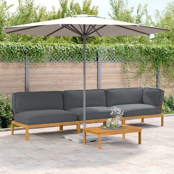 vidaXL S&oacute;fasett me&eth; p&uacute;&eth;i Einlita 4 pcs Antras&iacute;t Hrein akas&iacute;utr&eacute;