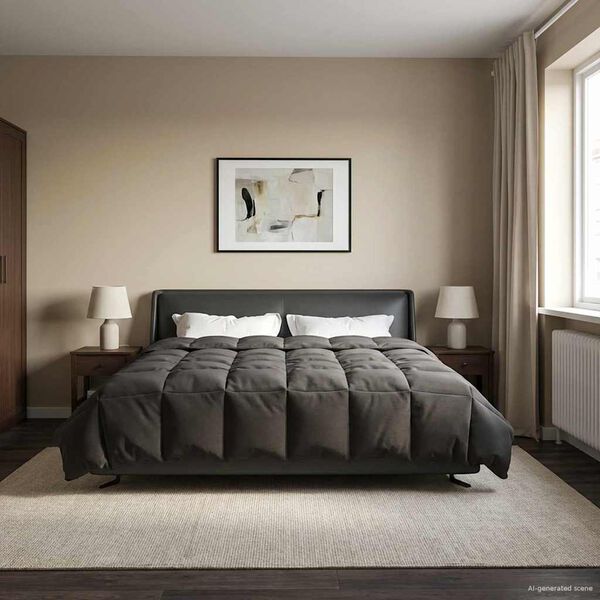 vidaXL Full &aacute;rs d&yacute;na S&iacute;&eth;la&eth; Antras&iacute;t 200 x 220 cm M&iacute;kr&oacute;f&iacute;ber