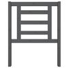 vidaXL Höfðagafl fyrir Rúm Grár 81x4x100 cm Gegnheil Fura