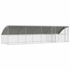 vidaXL H&aelig;nub&uacute;r 4 pcs Silfur 800 x 200 x 200 cm Galvaniserad st&aacute;l