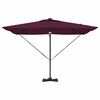 vidaXL Roma Parasol Rauður 286 x 284 x 270 cm Aluminum og pólyester