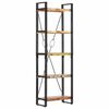 vidaXL B&oacute;kask&aacute;pur me&eth; 5 hillum 60x30x180 cm Gegnheill Endurn&yacute;ttur Vi&eth;ur