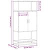 vidaXL Highboard Sonoma Eik 68x35x139 cm Hannaður viður og málmur
