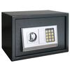 vidaXL D&iacute;gitall sk&aacute;pur me&eth; l&aacute;s D&ouml;kkgr&aacute;r 35 x 25 x 25 cm St&aacute;l