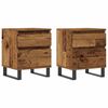 vidaXL n&aacute;ttbor&eth;ssk&aacute;par 2 stk gamall vi&eth;ur 40x35x50 cm Samsettur vi&eth;ur