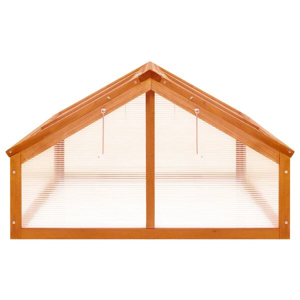 vidaXL Gróðurhús Brúnt 114x80x50 cm Þinur