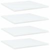 vidaXL B&oacute;kahillur 4 stk. Hv&iacute;tar 40x40x1,5 cm Samsettur Vi&eth;ur