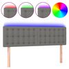 vidaXL LED H&ouml;f&eth;agafl 144x5x78/88 cm D&ouml;kkgr&aacute;tt Efni
