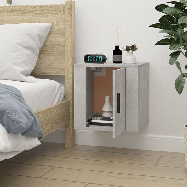 vidaXL Vegghengdur Sj&oacute;nvarpssk&aacute;pur Steypugr&aacute;r 40x34,5x40 cm