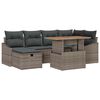 vidaXL Gar&eth;s&oacute;fa sett 7 pcs Gr&aacute;r p&oacute;l&yacute;rattan