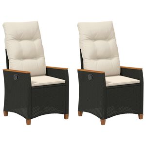 vidaXL Upphafandi Gar&eth;st&oacute;ll Svartur og krem 64 x 57,5 x 112 cm