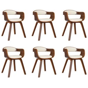 vidaXL Bor&eth;stofust&oacute;lar 6 stk. Rj&oacute;mahv&iacute;tt Le&eth;url&iacute;ki og Sveig&eth;ur Vi&eth;ur