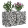 vidaXL Gabion h&aelig;kka&eth; r&uacute;m Silfur 100 x 50 x 60 cm Galvaniserad st&aacute;l