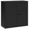 vidaXL Skjalask&aacute;pur Svartur 90x40x90 cm St&aacute;l