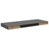 vidaXL Vegghengd Hilla H&aacute;glans Gr&aacute; 60x23,5x3,8 cm MDF