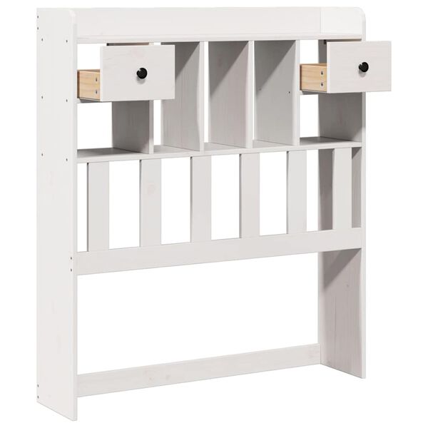 vidaXL H&ouml;fu&eth;gafl me&eth; Geymsla Hv&iacute;tur 90 cm Gegnheil Fura