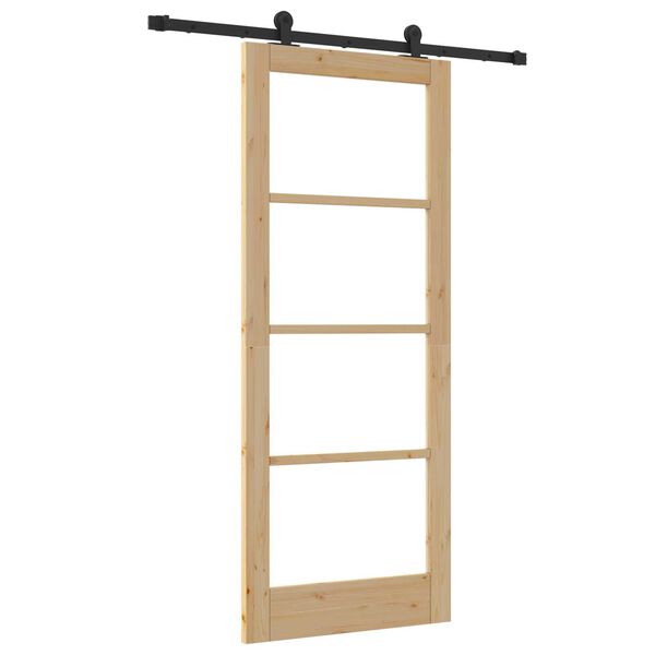 vidaXL Rennidyr ORKDAL N&aacute;tt&uacute;rulegur 83 x 202 cm Gegnheil fura og gler