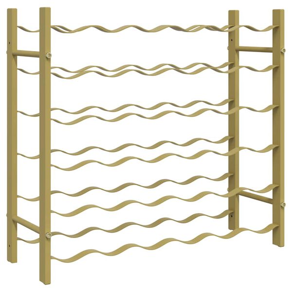 vidaXL V&iacute;nrekki fyrir 36 Fl&ouml;skur Gylltur M&aacute;lmur