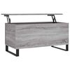 vidaXL S&oacute;fabor&eth; Gr&aacute;tt Sonoma 90x44,5x45 cm Samsettur Vi&eth;ur