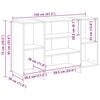 vidaXL Vi&eth;beinteyfla Artisan Eik 120 x 30 x 75 cm Samsettur vi&eth;ur