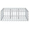 vidaXL Gabion h&aelig;kka&eth; r&uacute;m Silfur 60 x 60 x 20 cm Galvaniserad st&aacute;l
