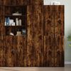 vidaXL H&aacute;r Sk&aacute;pur Reykt&oacute;na Eikarlitur 50x42,5x185 cm Samsettur Vi&eth;ur