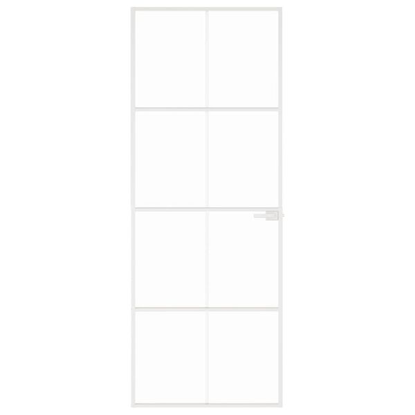 vidaXL Innihur&eth; &THORN;unn Hv&iacute;t 76x201,5 cm Hert Gler og &Aacute;l