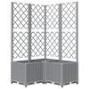vidaXL Gr&oacute;&eth;urkassi me&eth; Rimlagrind 80x40x136 cm Lj&oacute;sgr&aacute;tt PP