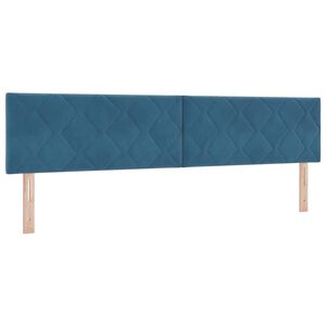 vidaXL H&ouml;f&eth;agafl me&eth; h&ouml;fu&eth;gafl dark blue 200 cm Flauel