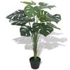 vidaXL Gerviplanta Rifbla&eth;ka me&eth; Bl&oacute;mapotti 70 cm Gr&aelig;n