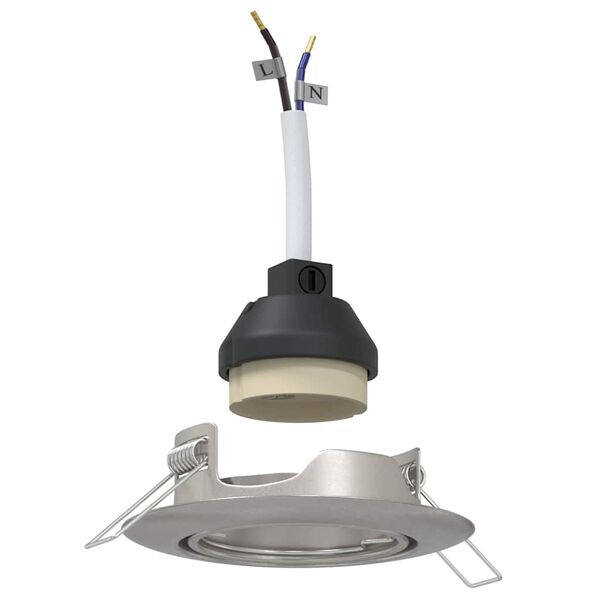 vidaXL Spotlight 6 pcs Silfur 9 x 9 x 2.5 cm metal