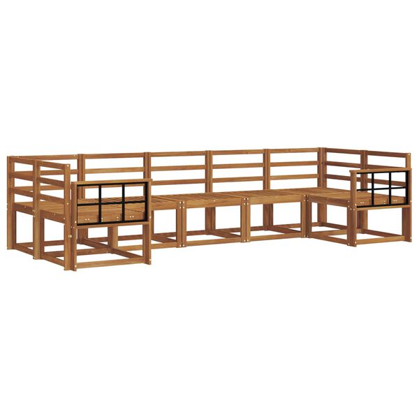 vidaXL &Uacute;ti s&oacute;fasett 7 pcs N&aacute;tt&uacute;rulegur Hrein akas&iacute;utr&eacute;