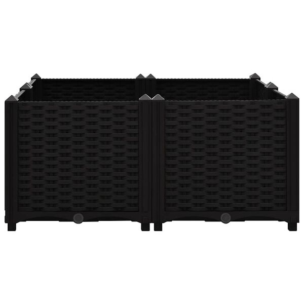 vidaXL Upphækkað Blómaker 80x80x38 cm Pólýprópýlen