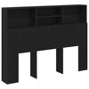 vidaXL Hauskassinn Svartur Eik 140 x 19 x 103,5 cm Samsettur vi&eth;ur