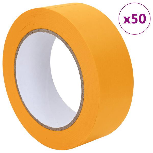 vidaXL M&aacute;lara Maskeringar T&Yacute;PUR 50 pcs Gulur 38mm x 50m Papp&iacute;r