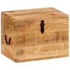 vidaXL Geymslubox 39x28x31 cm Gegnheill Mang&oacute;vi&eth;ur