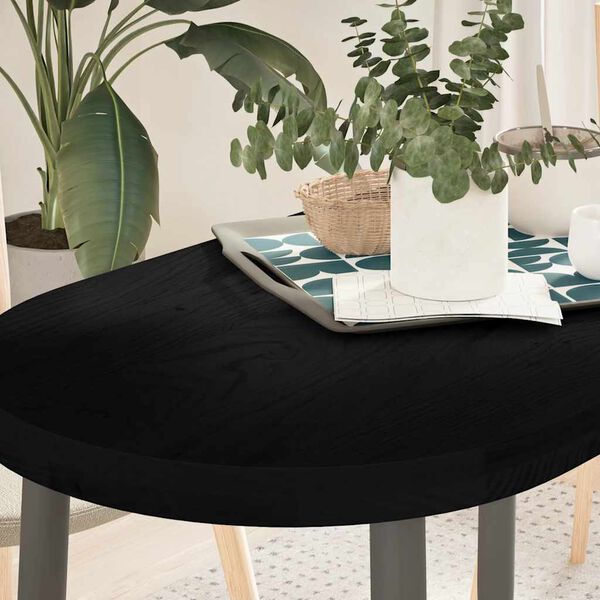 vidaXL Bor&eth;plata D&ouml;kkbr&uacute;nt 100x50x4 cm Solid Wood Eik spor&ouml;skjulaga