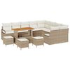 vidaXL Gar&eth;s&oacute;fa sett me&eth; p&uacute;&eth;i me&eth; geymslu 13 pcs Beige og krem